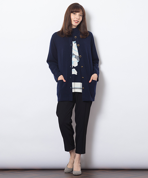 Fitme Moiスタッフのニット セーターを使ったレディースファッションコーディネート No