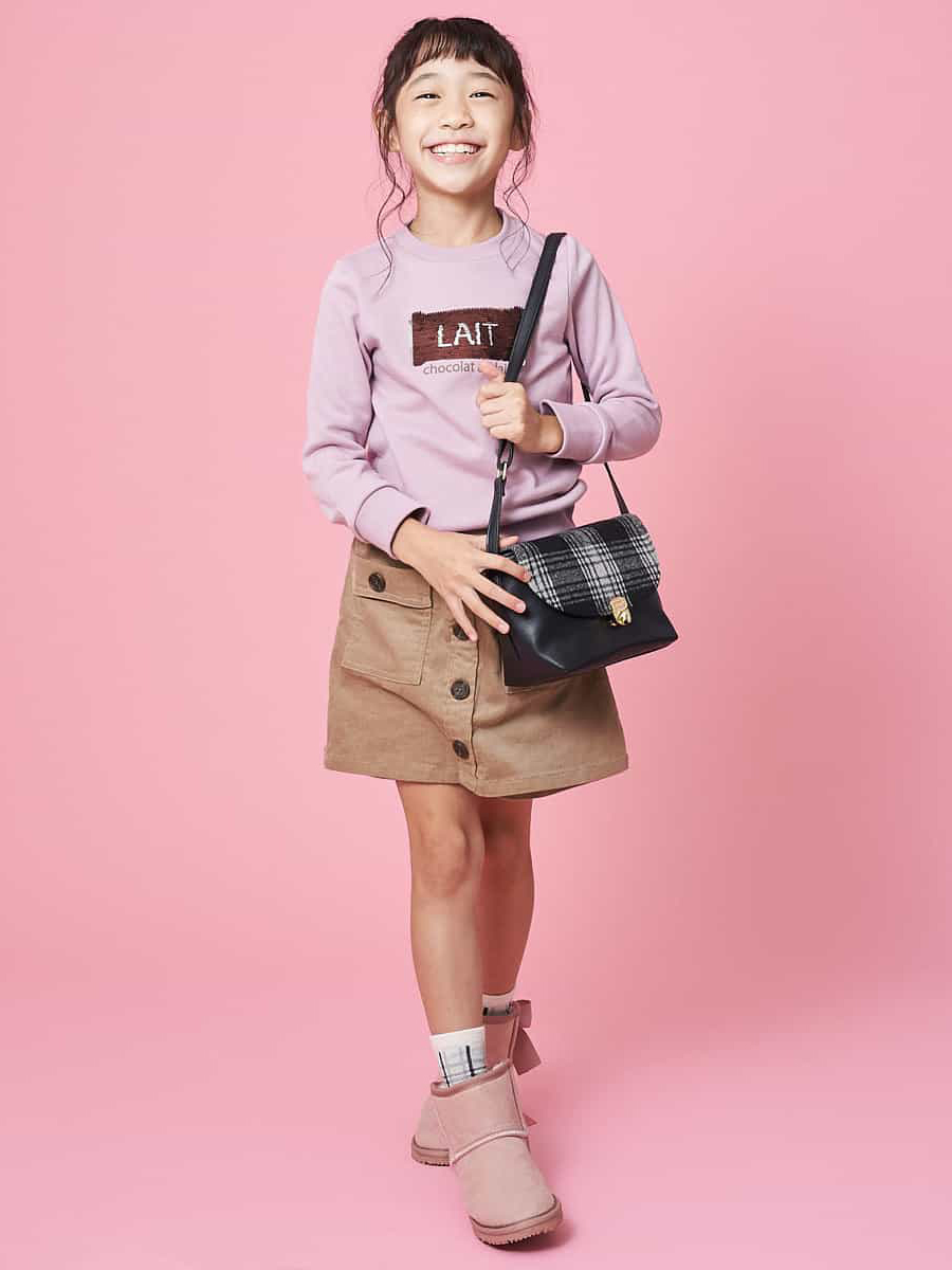 モデル身長：123cm
着用サイズ：120サイズ