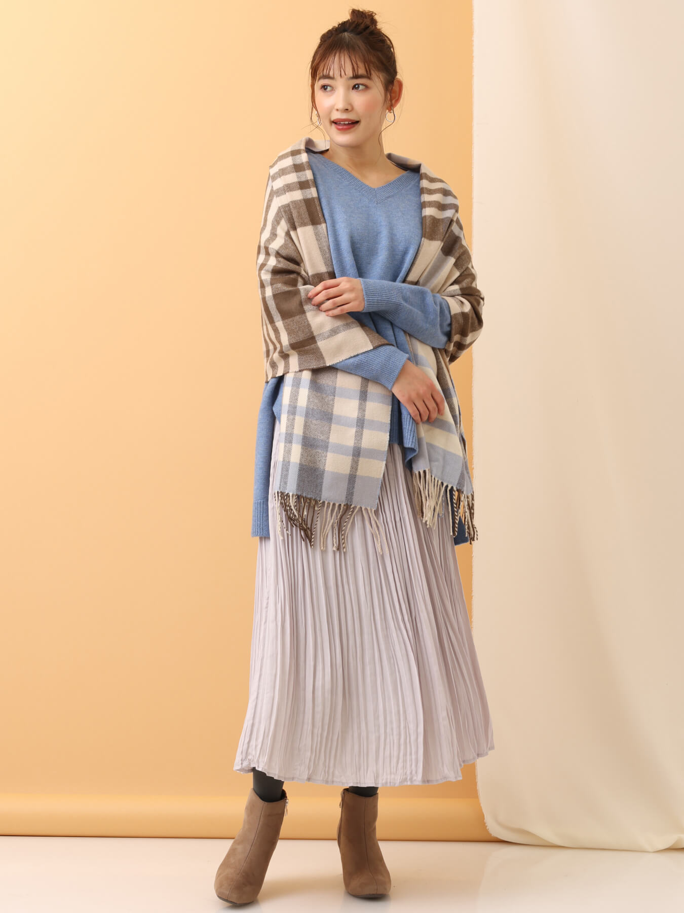 モデル身長：164cm
着用サイズ：38サイズ(Mサイズ)