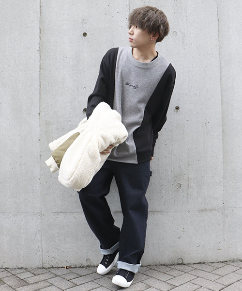 【パープル＆イエロー】
今日のおすすめ。冬の決めスタイリング！
モデル身長：165cm