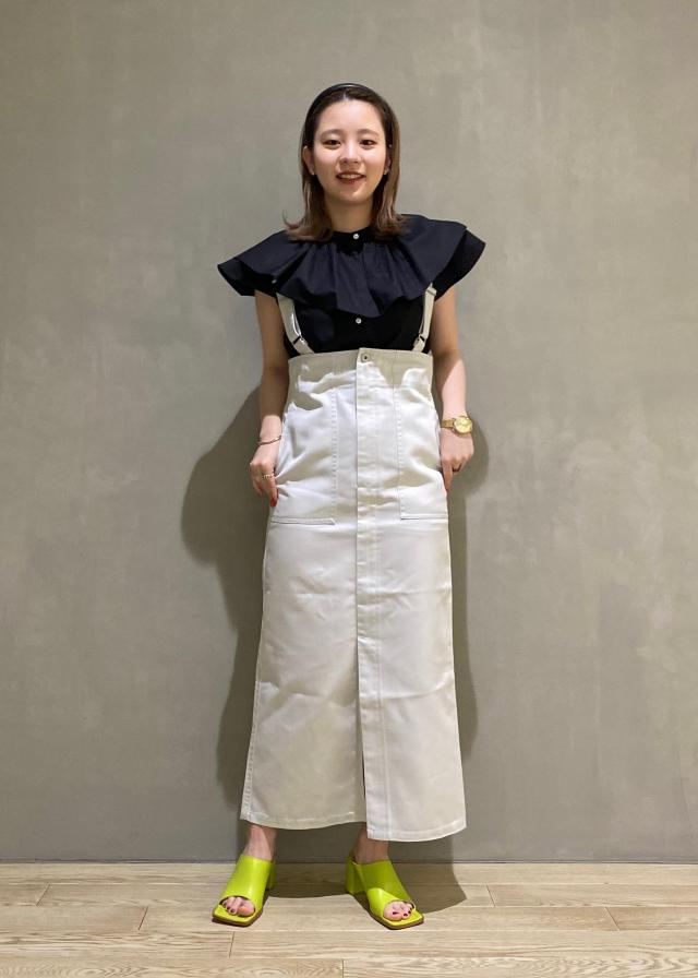 ADAM ET ROPE 黒 ワイドパンツ オトナ サイズF サロペット