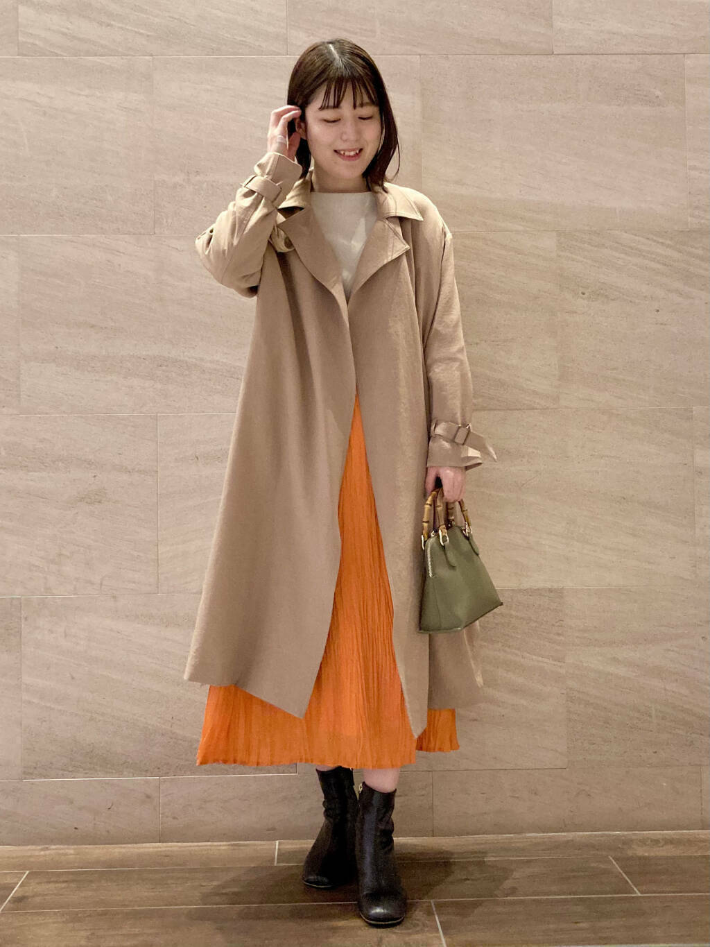 F by ROSSO◆ベルト付き◆ウォッシャブルトレンチコート◆MOCHA◆38 F by ROSSO◇ベルト付き◇ウォッシャブルトレンチコート◇MOCHA