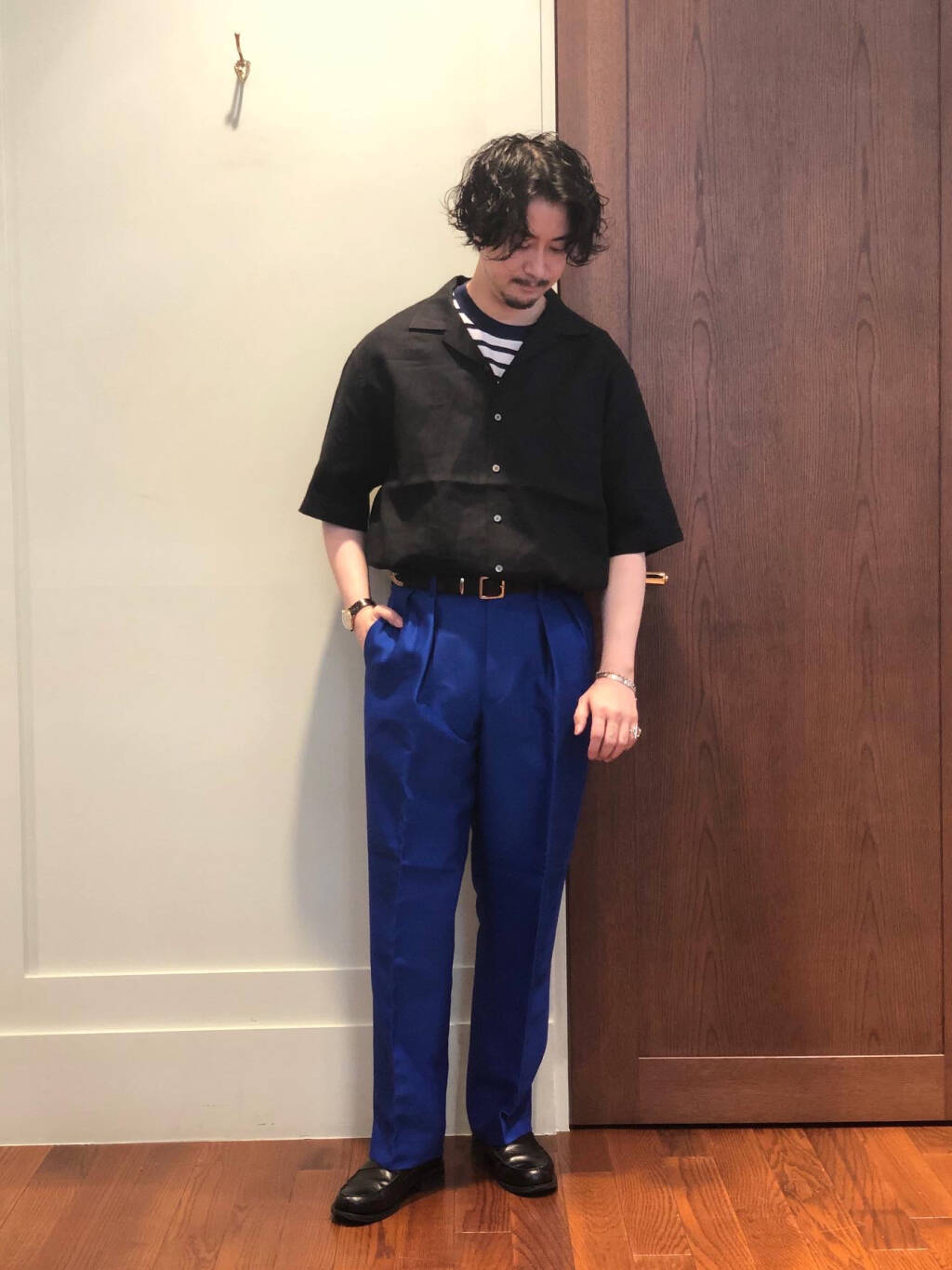 Urban Researchスタッフのベルト サスペンダーを使ったメンズファッションコーディネート No