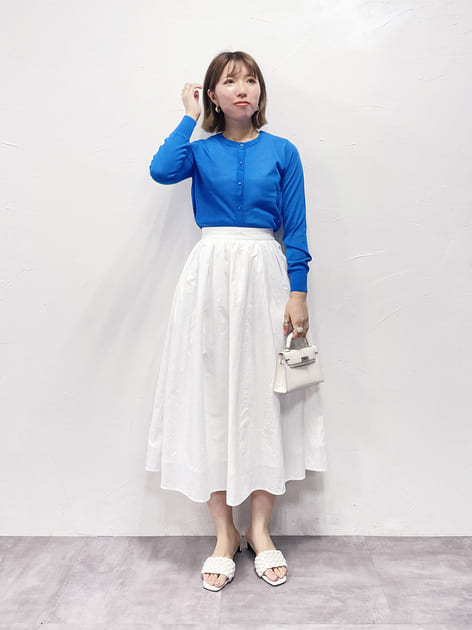 【 イエベ春／骨格ナチュラル 】

●カーディガン
シャリっとした涼しげなお素材なので、これからの季節の紫外線や冷房対策にピッタリ◎
二の腕が気になるお洋服にサッと羽織ると可愛くカバーできて便利ですよ♪

●スカート
ギャザーたっぷりなヒラヒラシルエット✨
後ろだけゴムなので楽ちん＆キレイ見えです◎
ポケット付きなのも嬉しいポイント♪

着用サイズ：すべてM