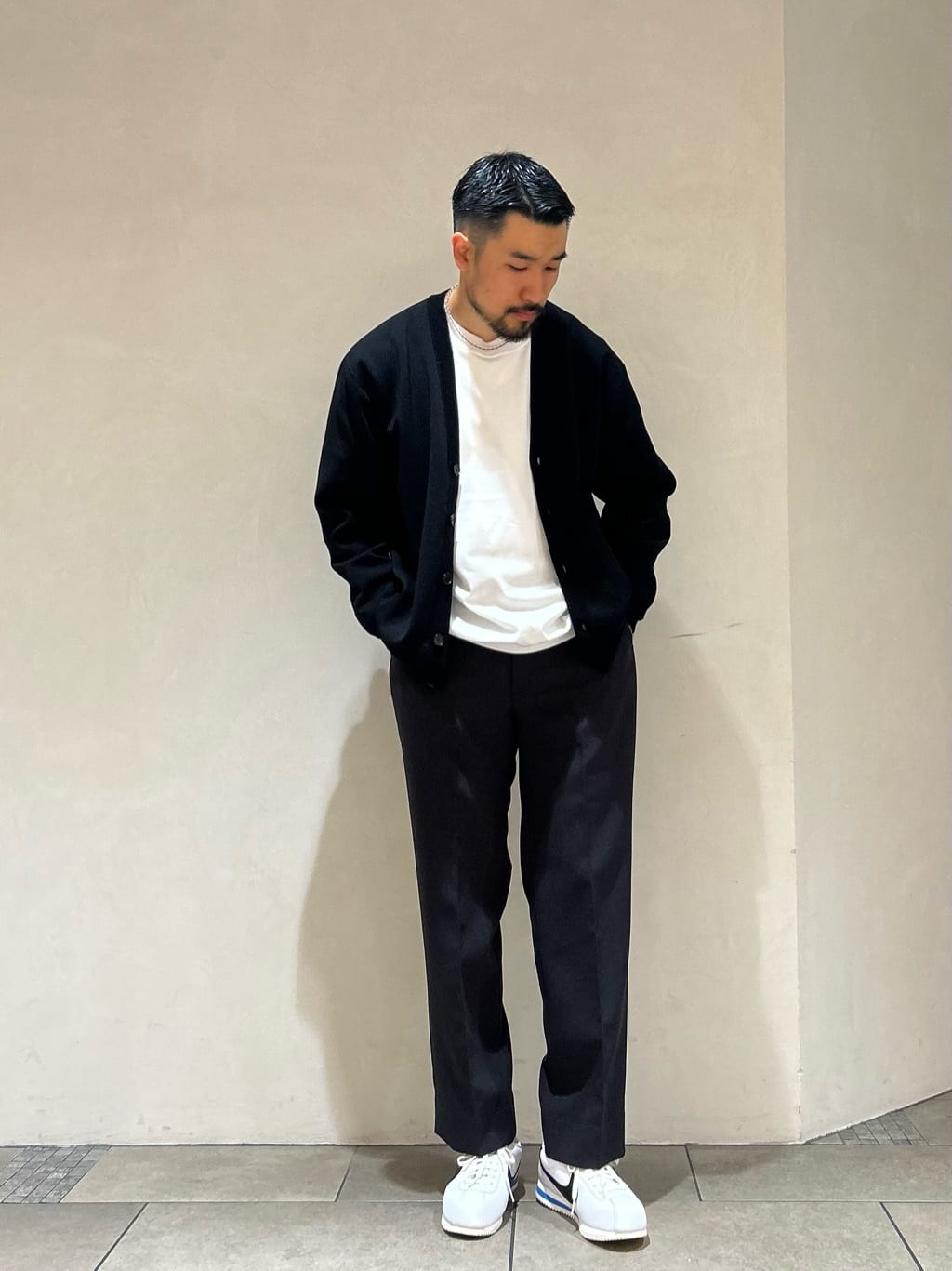 WEB限定 WARDROBE SMART】ウォッシャブル ショールカラー