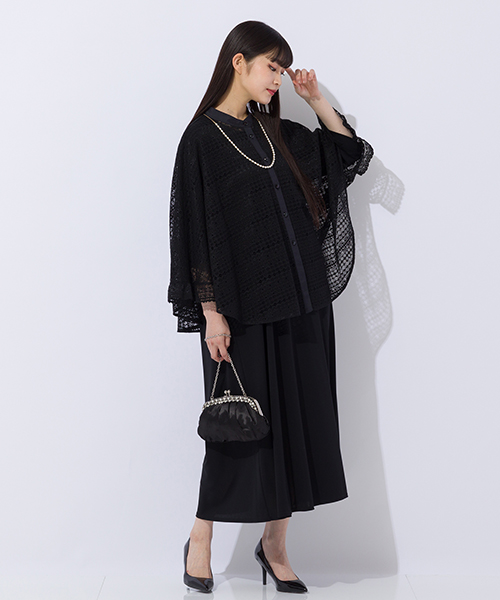 【リリアンビューティ】Lサイズ　パリ、リリアン・ビューティ社との提携によってスタート。 フレンチテイストをベースに、高級感と新鮮さをかねそなえたコンテンポラリーでシャープなエレガンスコーディネートを提案します。セレモニーシーンやパーティ・結婚式などにもおすすめのスタイル。モデル身長：166cm