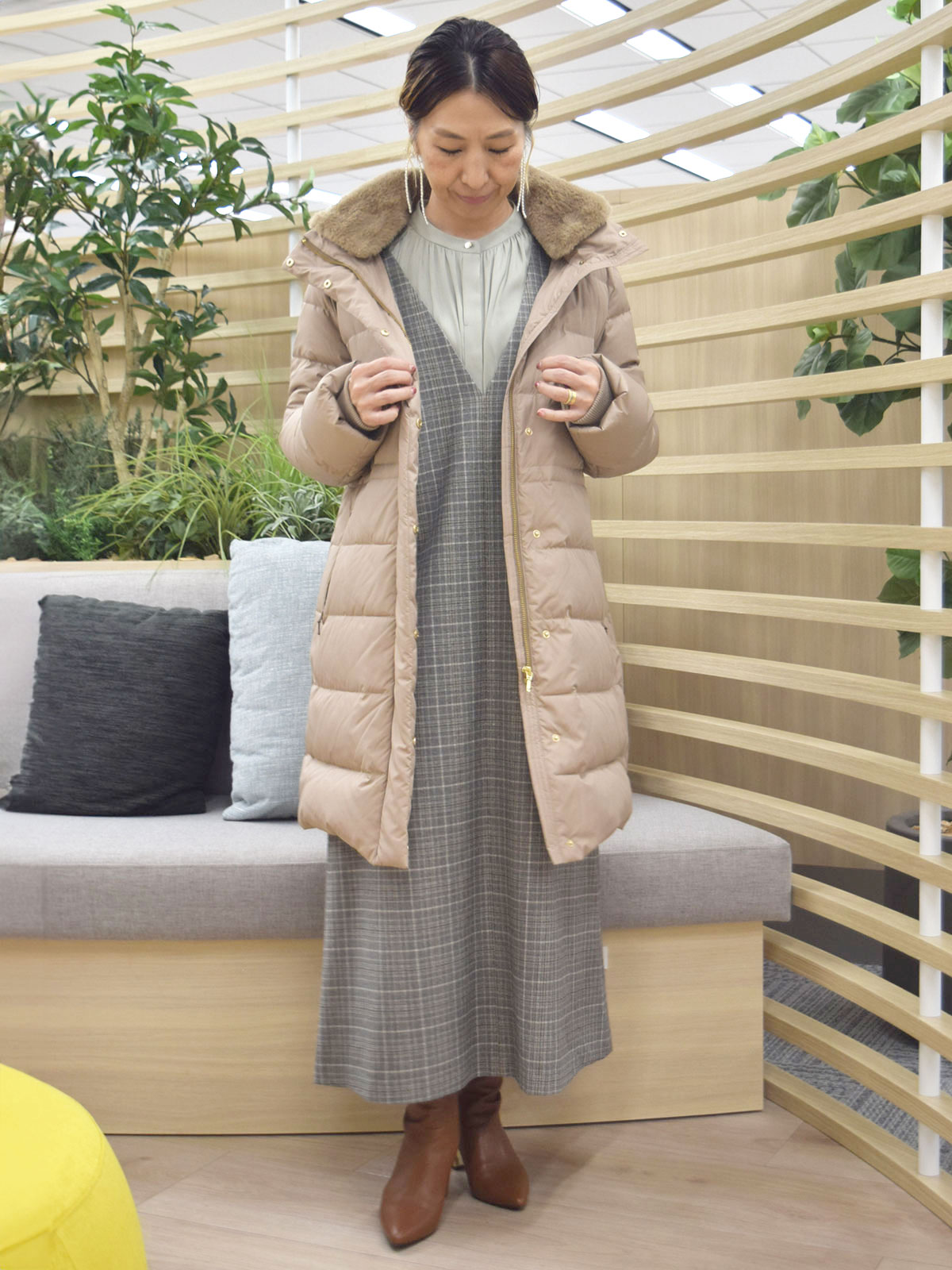 staff：158cm
着用サイズ：M