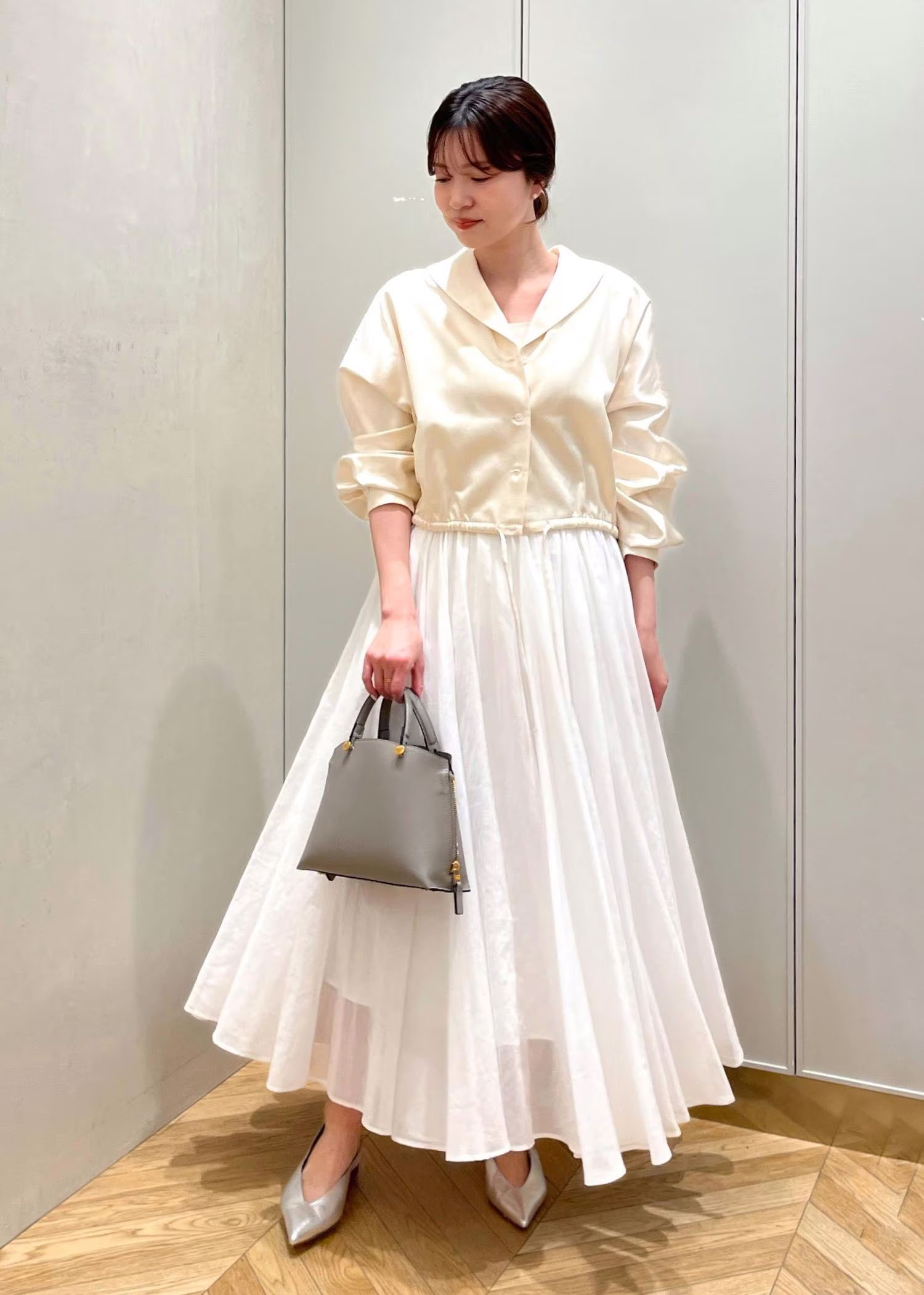 ブラウス シャツ 楊柳スキッパー半袖ブラウス/洗える レディース ROPE' ブラウス シャツ 楊柳スキッパー半袖ブラウス/洗える