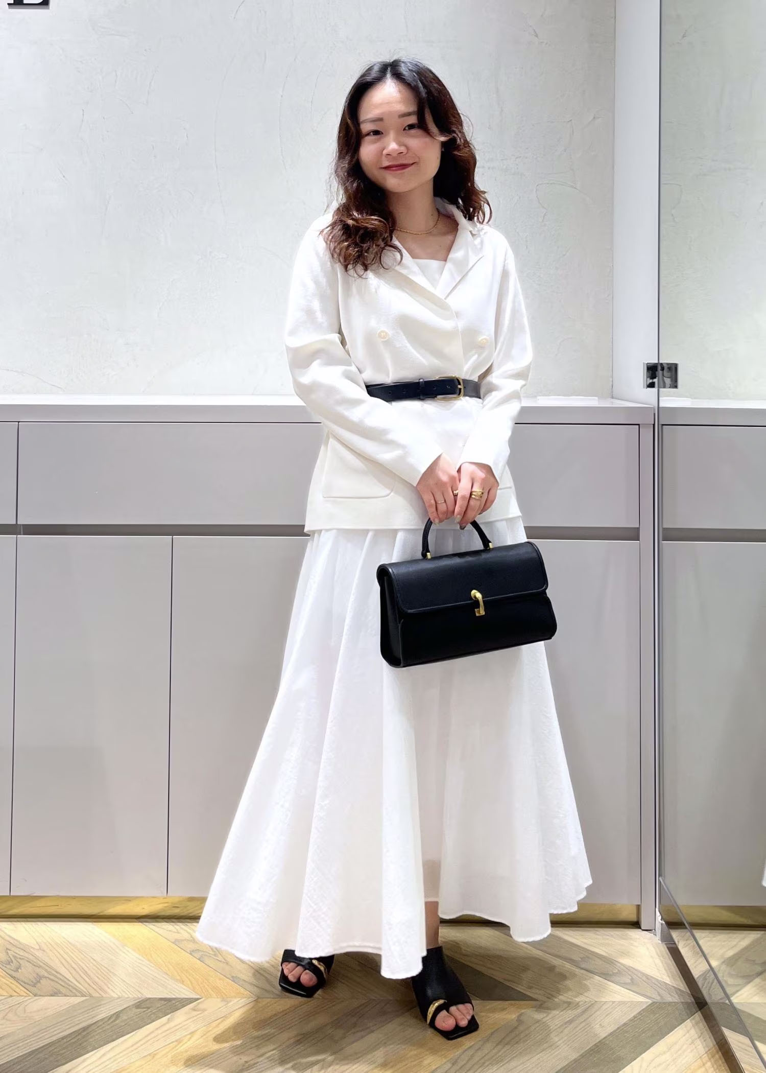 ROPE'｜ハンドペイントフォルムフレアスカート | Rakuten