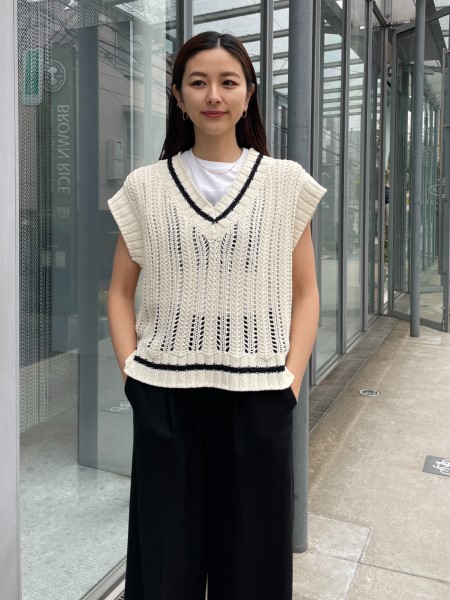 ニット セーター ウーリージャージー コクーンプルオーバー レディース Wooly jersey cocoon pullover （ニット・セーター）｜three