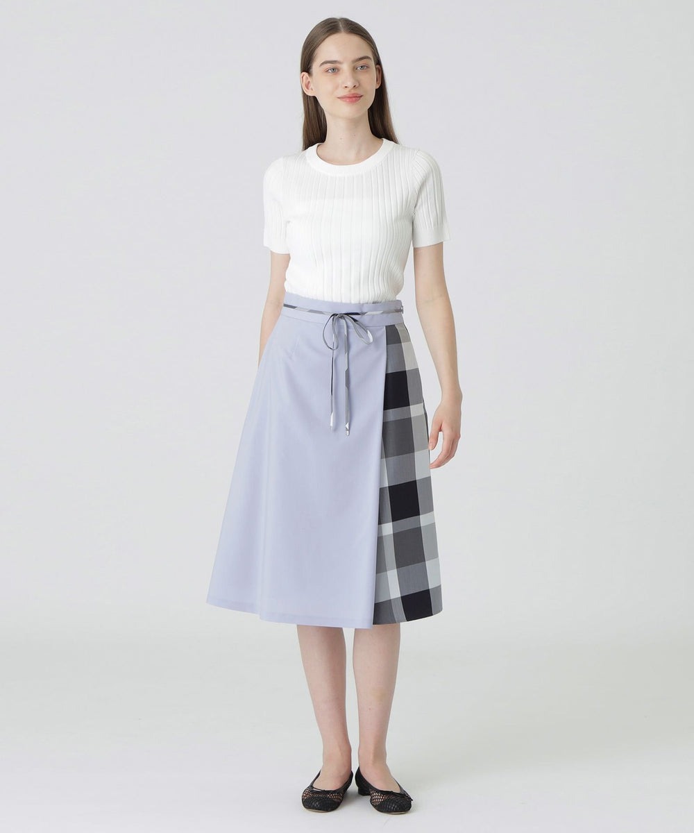 【日本限定モデル】 パーシャルチェックスカート （ミニ・ひざ丈スカート）｜BLUE Skirt