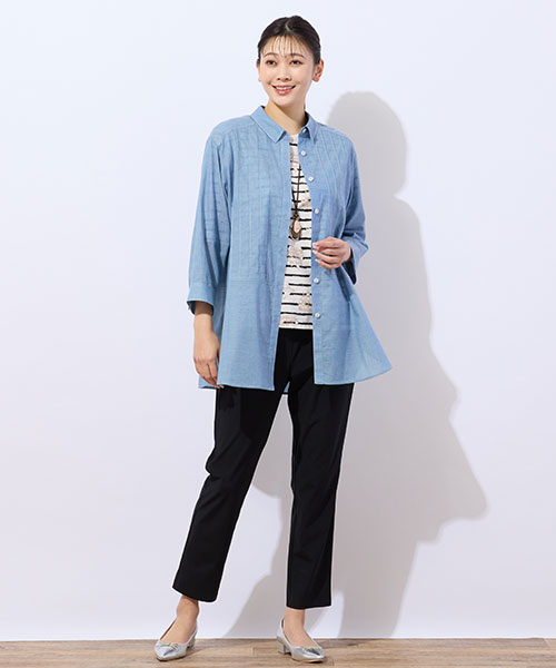 【人気アイテム・洗える・アンサンブル可能】花更紗柄カットソー セール】 【人気アイテム・洗える・アンサンブル可能】花更紗柄