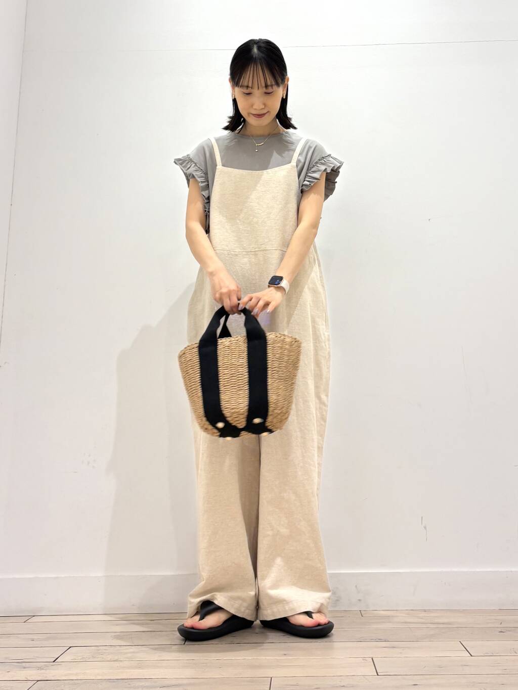 リネンレーヨンドットオールインワン 親子リンク』リネンレーヨンドットオールインワン(KIDS)[DRA5
