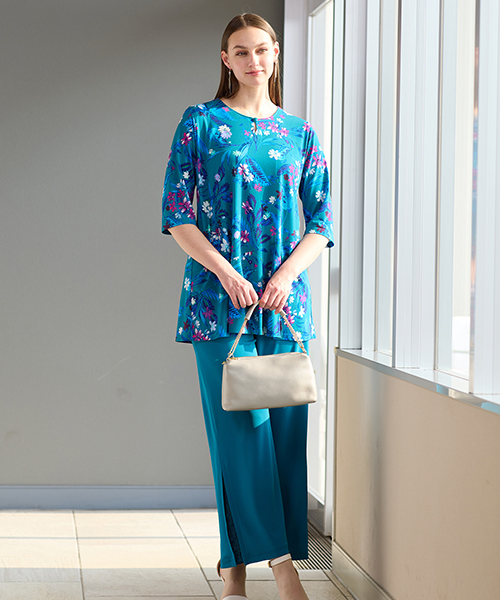 Liliane Burty（Lサイズ） / リリアンビューティ 【M〜4L】ウォッシャブル接触冷感配色Tシャツ リリアンビューティ Liliane Burty 【M～4L】ウォッシャブル接触