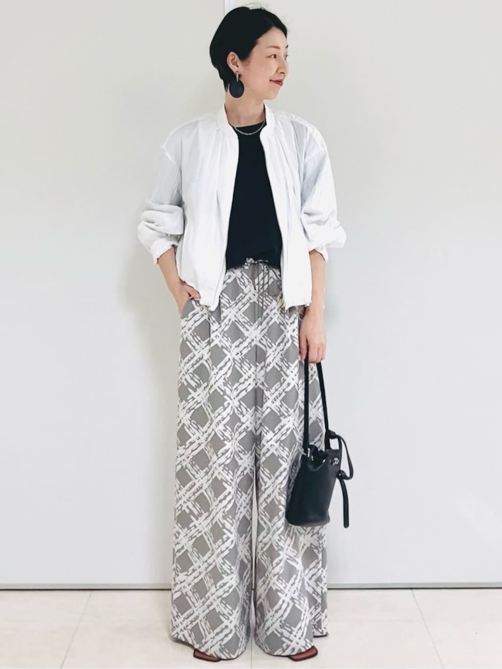 身長:161㎝,着用サイズ:M（38)サイズ