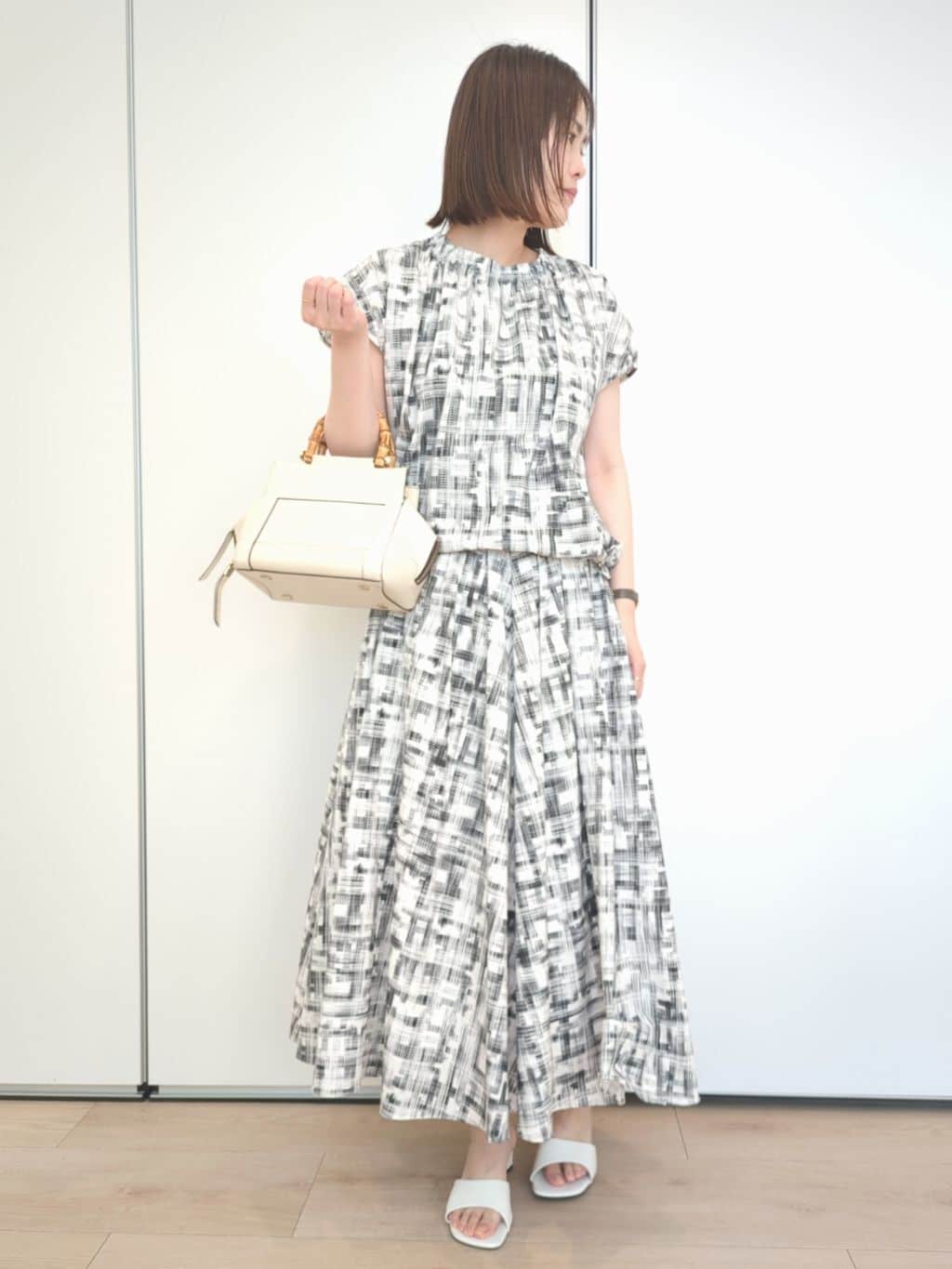 身長:160㎝,着用サイズ:M（38)サイズ