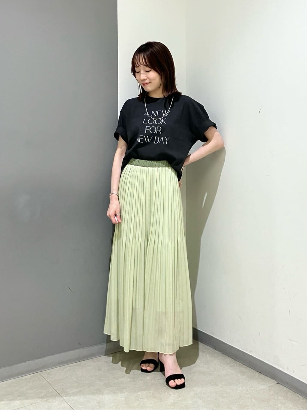 【maison de R】ボリュームギャザーロングスカートBLACK 日本製 アニュアンス anuans ギャザーボリュームロングスカート （BLACK