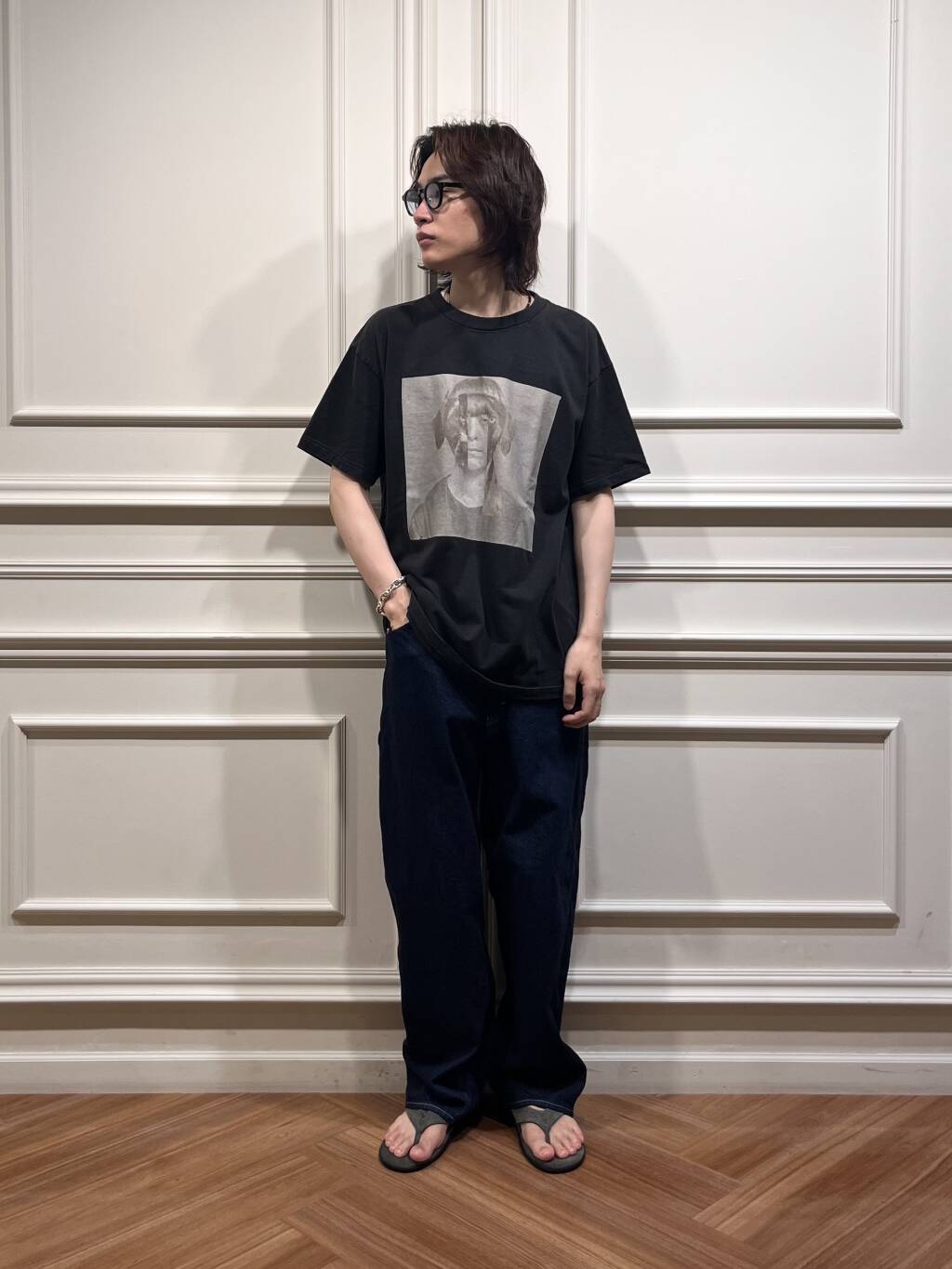 セール】 GGG Fade Print Crew-Neck Short-Sleeve T-shirts （T
