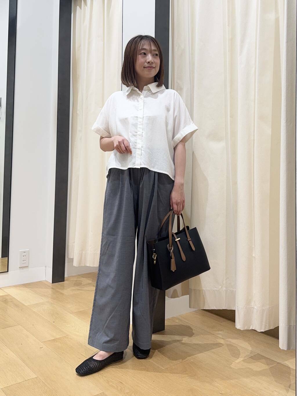 ブラウス シャツ リネン混クロップドドルマンシャツ レディース Amazon | [サニーレーベル] シャツ ブラウス リネン混クロップド