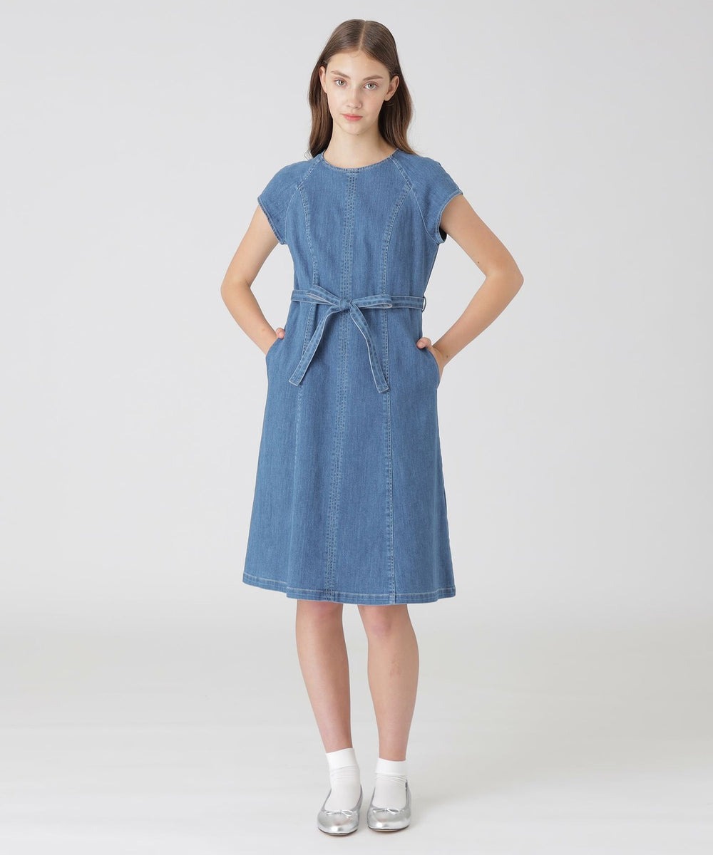 【BLUE LABEL CRESTBRIDGE】ジャンパースカート　デニム BLUE LABEL CRESTBRIDGE デニムジャンパースカート 38