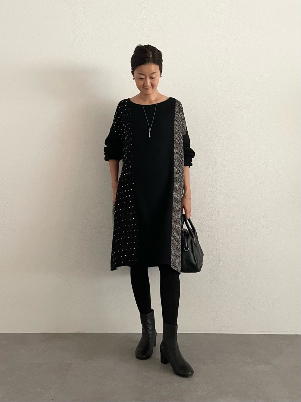 美品✨BEARDSLEY パッチワーク柄ワンピース 羽織り ガウン風 F BEARDSLEY（ビアズリー）の「パッチワークワンピース（ワンピース