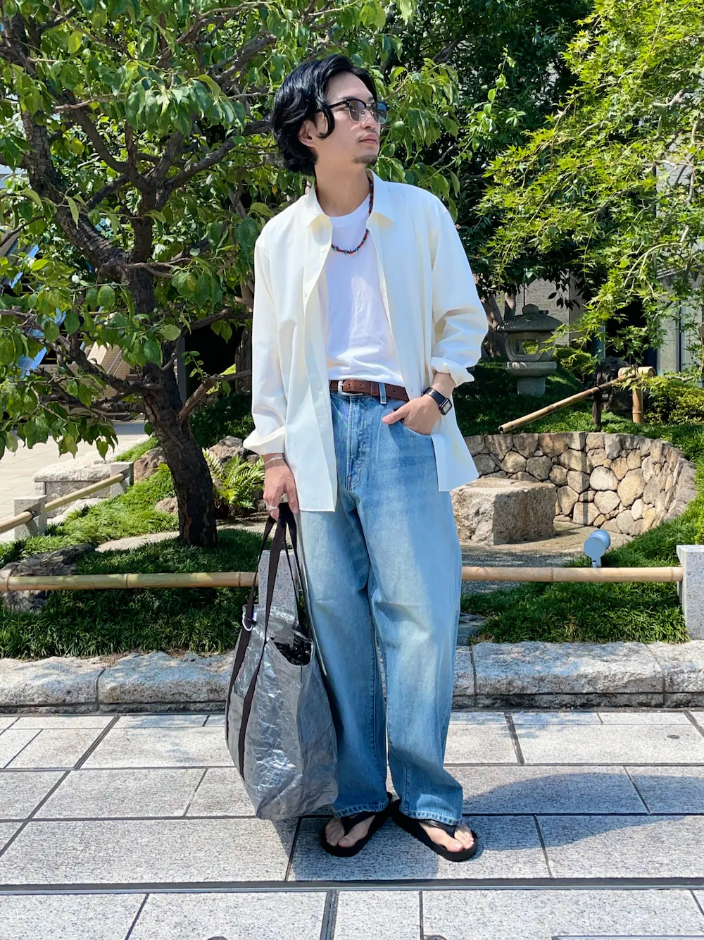 アーバンリサーチ秋の新作で合わせました！
シャツのハリ感に対して淡いデニム合わせがおすすめです。