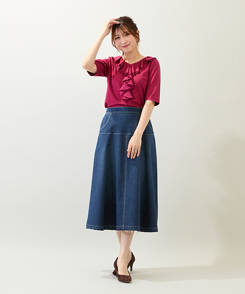 Rose Tiaraスタッフのミニ・ひざ丈スカートを使ったレディース Rose Tiaraスタッフのミニ・ひざ丈スカートを使ったレディース