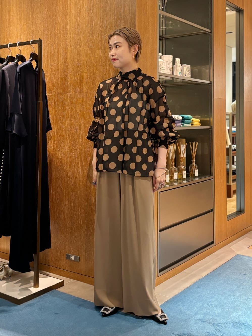 レーヨンシルクツイル 2タックパンツ （その他パンツ