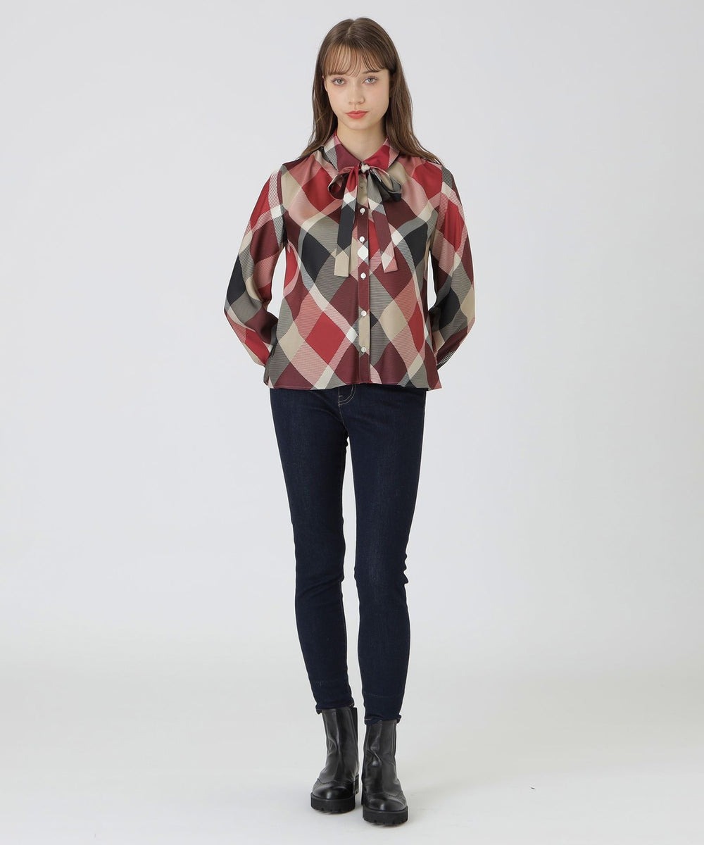 ブルーレーベルクレストブリッジ　チェック柄襟カットソー BLUE LABEL CRESTBRIDGE（ブルーレーベルクレストブリッジ）の