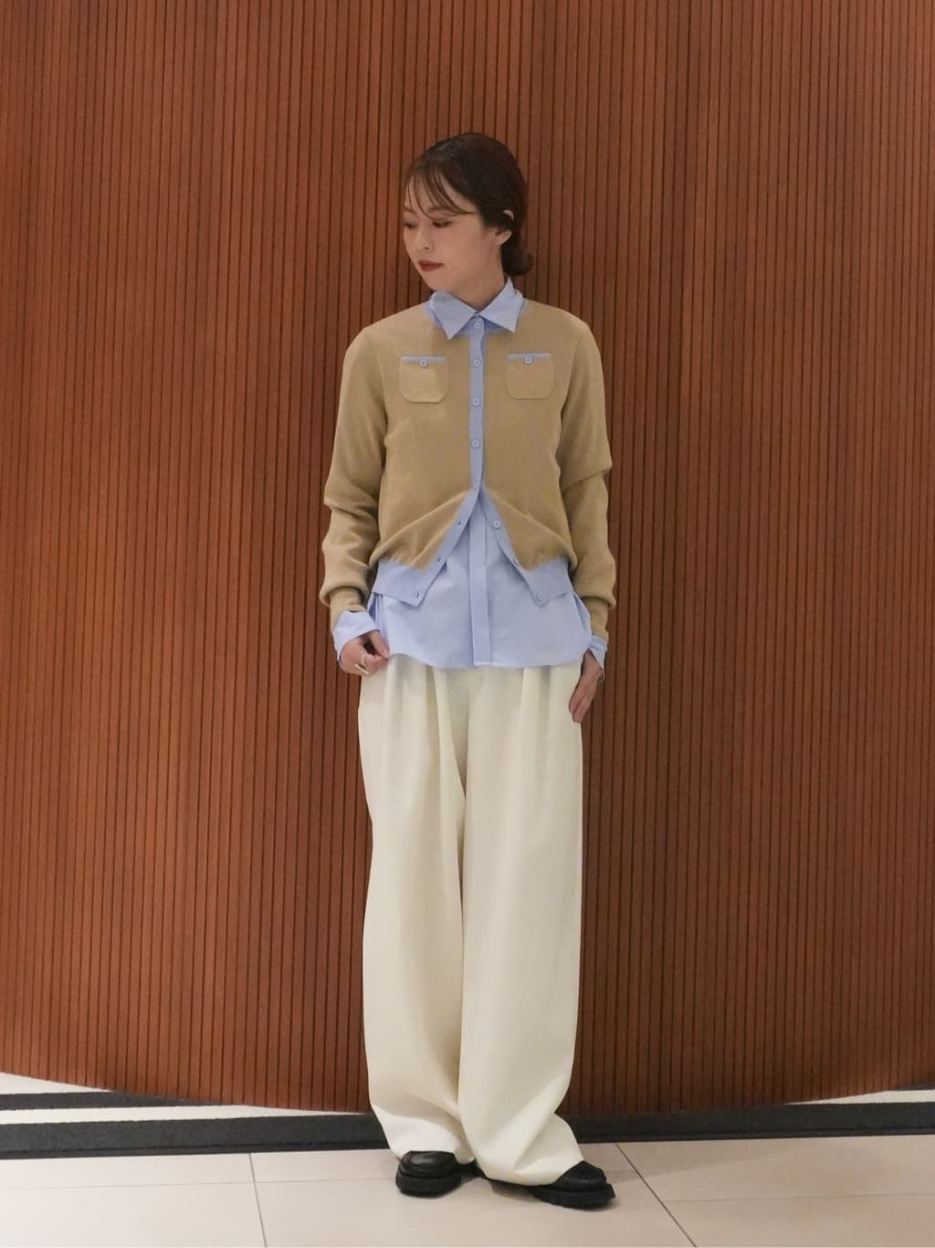 CABaN コットンカシミヤ クルーネックカーディガン　ライトグリーン コットンカシミヤ クルーネックカーディガン｜トゥモローランド
