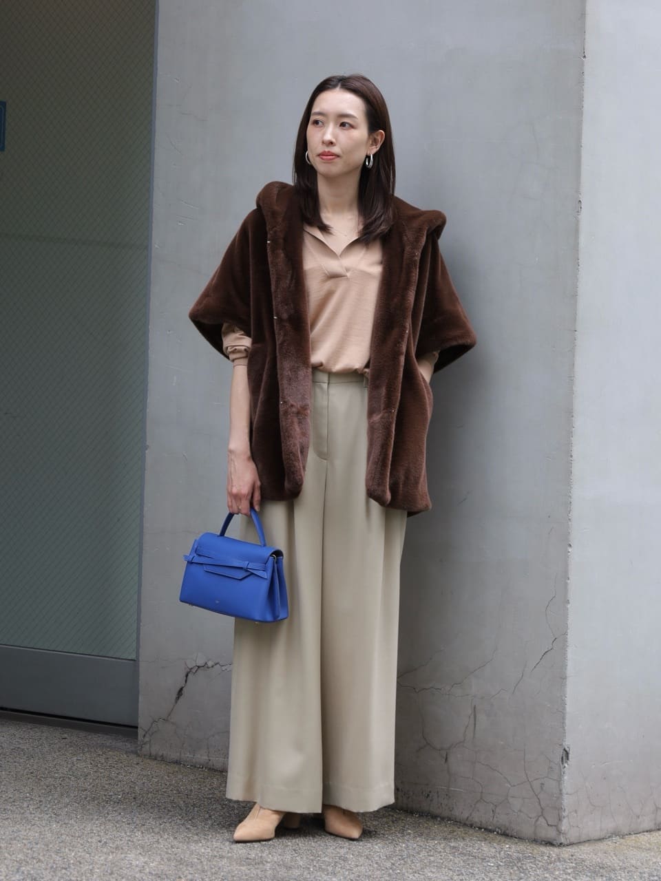 トゥモローランド デプレ 美品日本製 カシミヤ54% ノーカラーリバーコート 茶 TOMORROWLAND｜ピュアカシミヤ ノーカラーコート | Rakuten