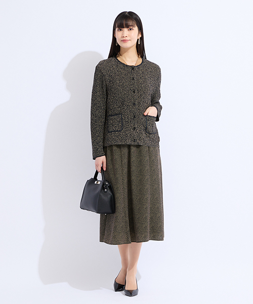 【リリアンビューティ】M～4Lサイズ　高級感と新鮮さをかねそなえたコンテンポラリーでシャープなエレガンスコーディネートを提案します。　