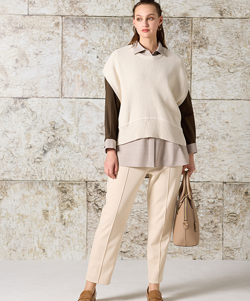 【M～4Lサイズ】　高級感と新鮮さをかねそなえたコンテンポラリーでシャープなエレガンスコーディネートを提案します。　