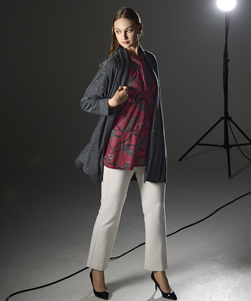 【M～4Lサイズ】　高級感と新鮮さをかねそなえたコンテンポラリーでシャープなエレガンスコーディネートを提案します。　