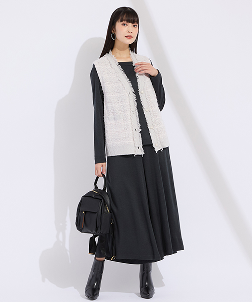 【M～4Lサイズ】　高級感と新鮮さをかねそなえたコンテンポラリーでシャープなエレガンスコーディネートを提案します。　