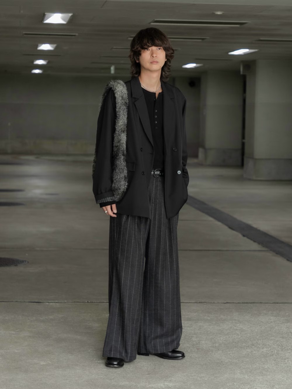 個人的にも入荷を待っていたファーバッグ
スタイリングを格上げする
もこもこです