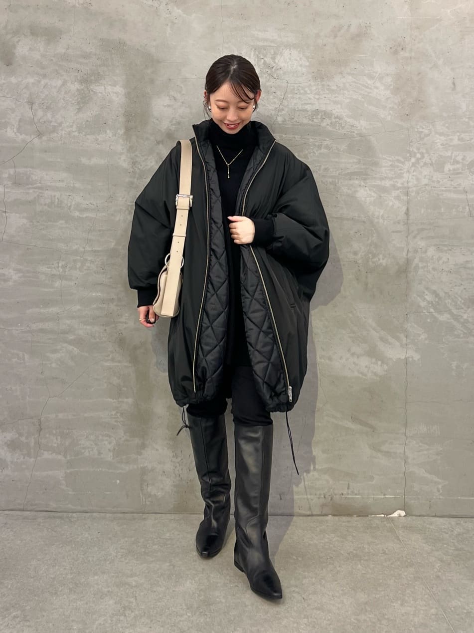 154cm ウェーブ イエベ春

【ニット】着用サイズ：F
柔らかく、チクチク感のないニット。
身幅はゆったりとしていてリラックス感のある
シルエットで、タートル部分は締め付け感が
なく、楽な着心地です。

【コート】着用サイズ：F
ゆったりとしたシルエットが可愛いコート。
中綿入りなので、冬もしっかり暖かいです。
ゆったりとしたデザインなので、厚みのあるニットも
羽織ることができます◎
154cmで膝にかかるくらいの丈感。