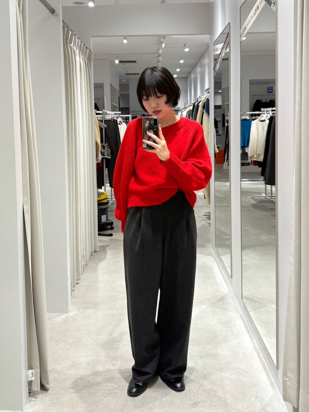 真っ赤なニットでxmasmood ~♩