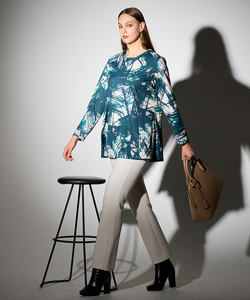 【M～4Lサイズ】　高級感と新鮮さをかねそなえたコンテンポラリーでシャープなエレガンスコーディネートを提案します。　