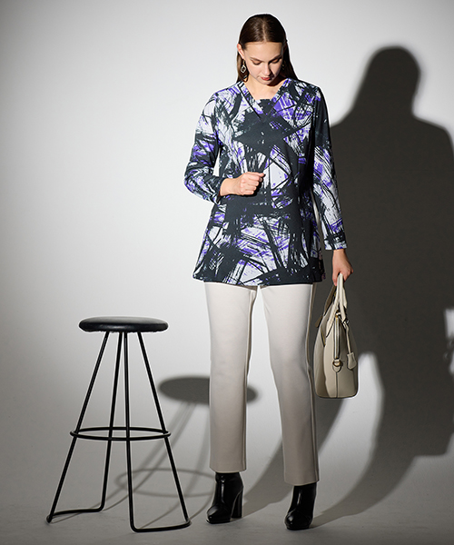【M～4Lサイズ】　高級感と新鮮さをかねそなえたコンテンポラリーでシャープなエレガンスコーディネートを提案します。　