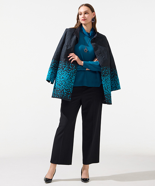 【M～4Lサイズ】　高級感と新鮮さをかねそなえたコンテンポラリーでシャープなエレガンスコーディネートを提案します。　