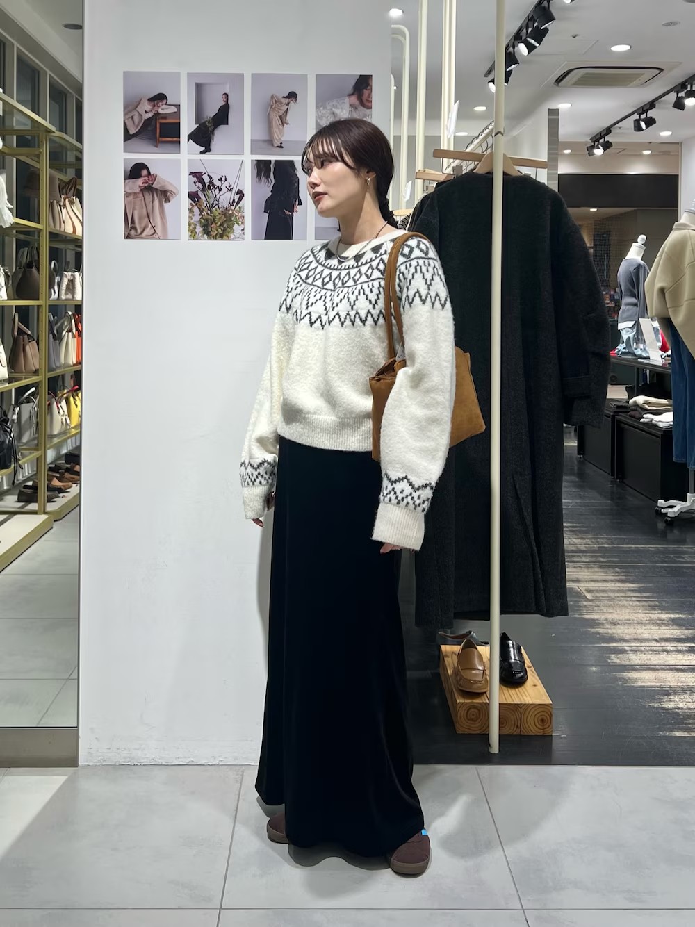 クリスマスコーデにもピッタリなノルディック柄のニット！モチモチした生地感で着心地も◎