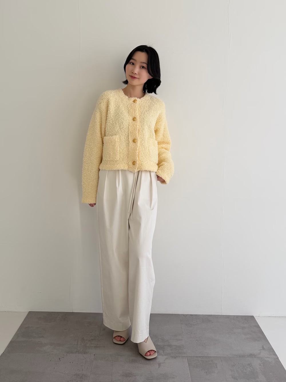 春らしいイエローが気分の上がる一着です♪