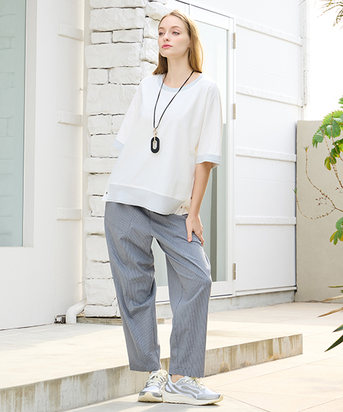 【M～4Lサイズ】　ラージサイズのお洒落服。Lサイズに特化したブランドがおつくりする上質素材を使用したエレガンススタイル。身体に合った服を着ることできちんと感もアップ。自信をもって出かけられる私サイズのお洒落を楽しんで。大人のこなれ感あるカジュアルライン「スプラウト」も併せてご覧ください。