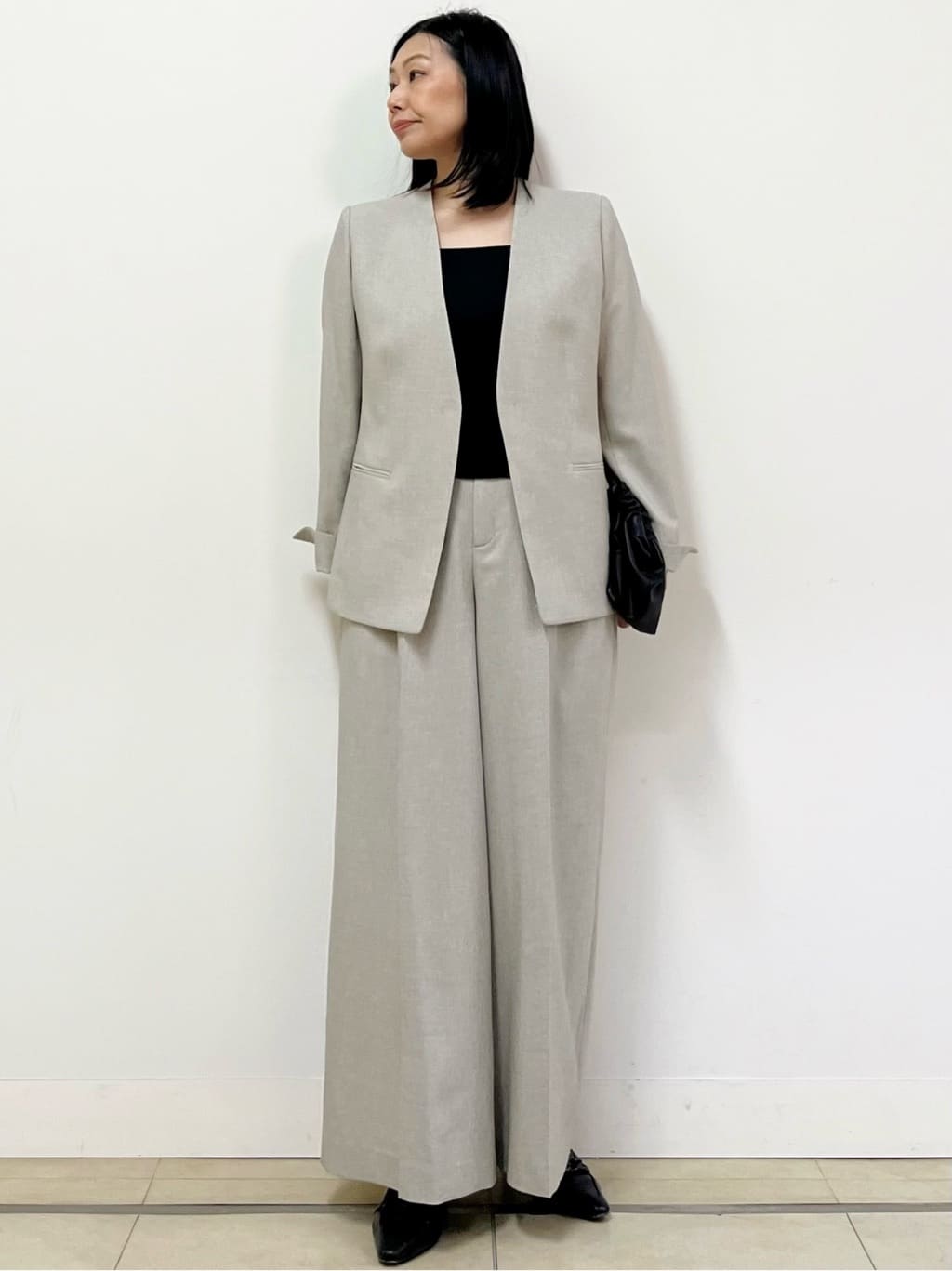 身長:159㎝,着用サイズ:L(40)サイズ