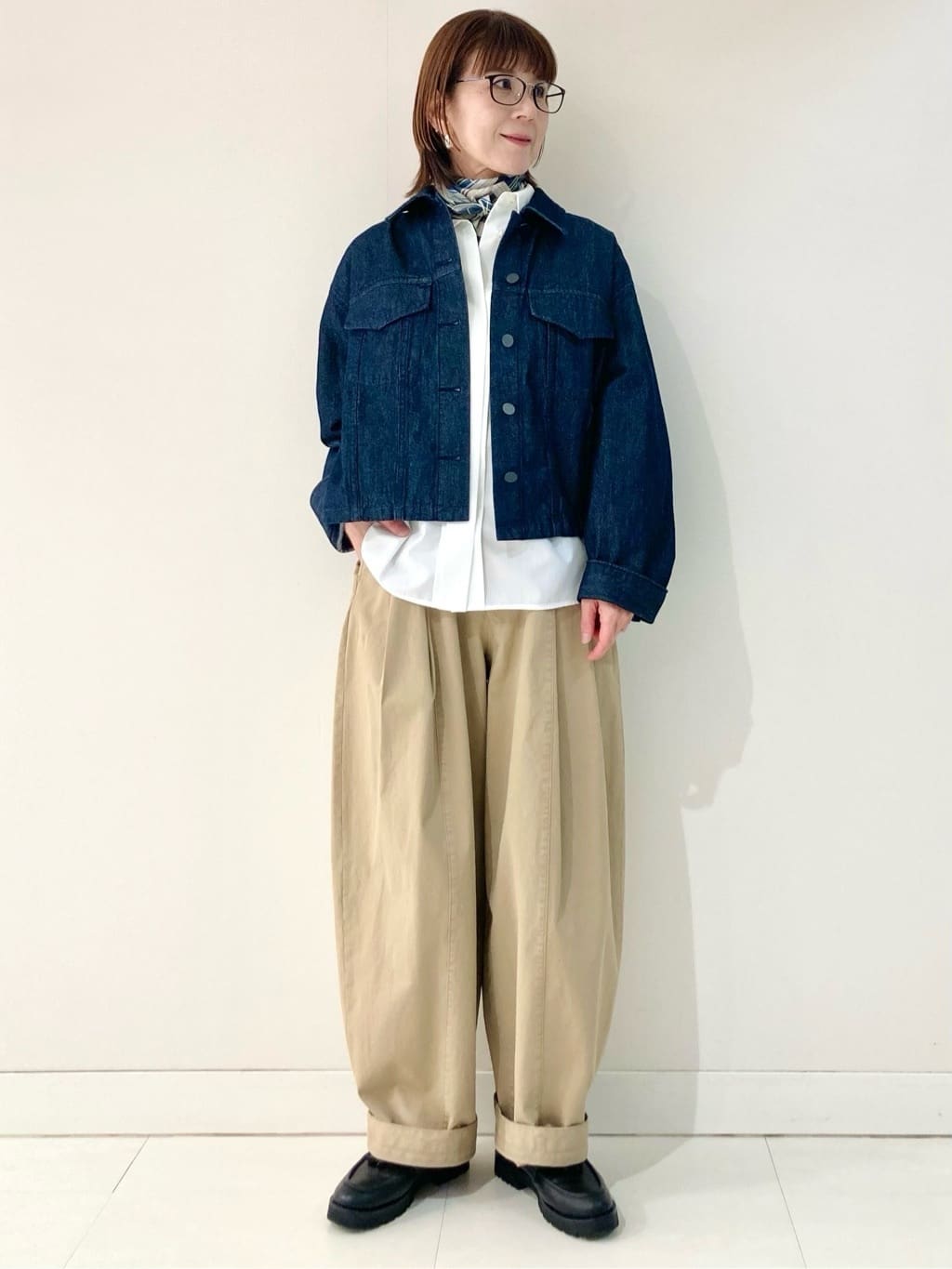 身長:161㎝,着用サイズ:M(38)サイズ