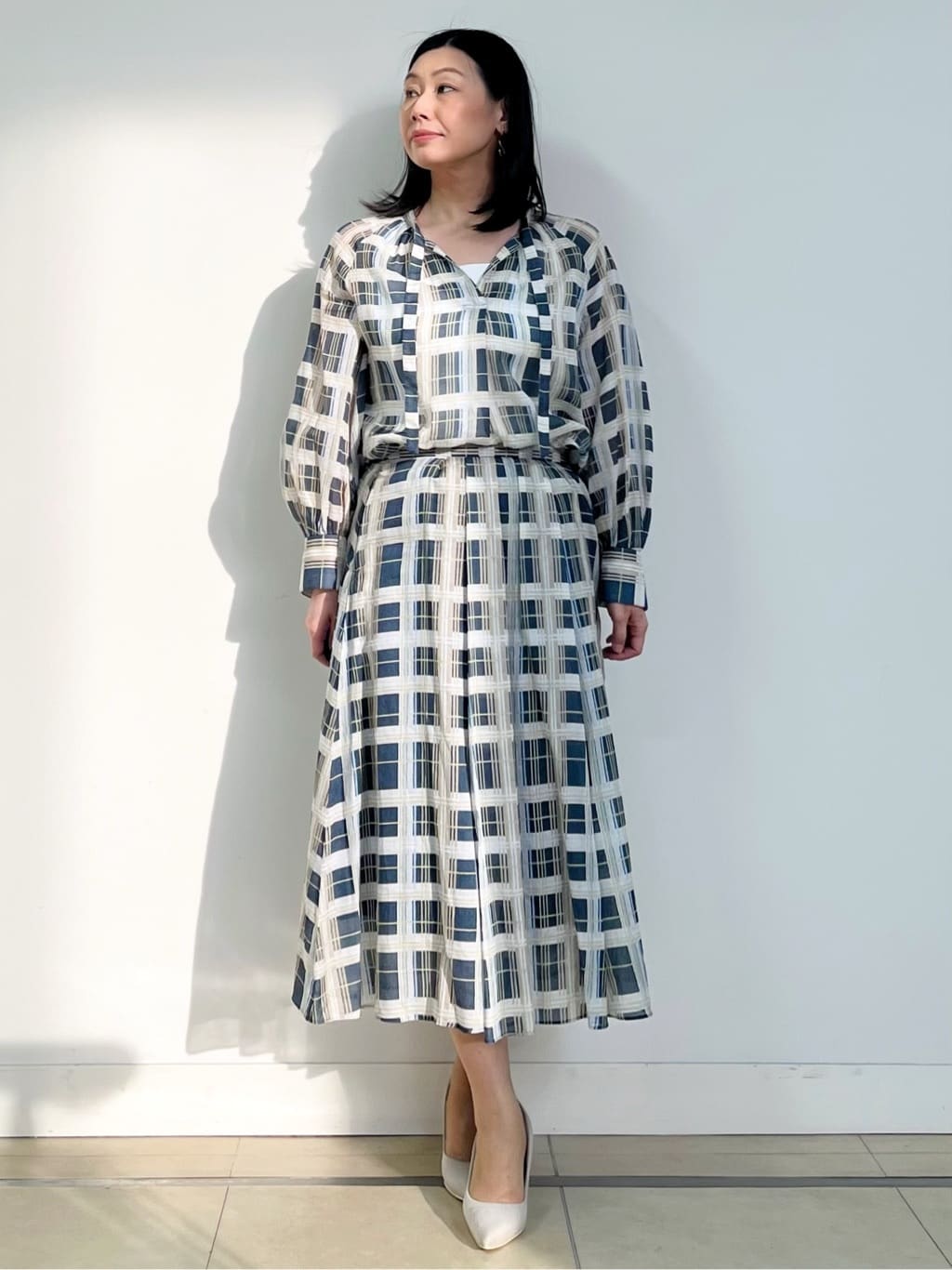 身長:159㎝,着用サイズ:M(38)サイズ