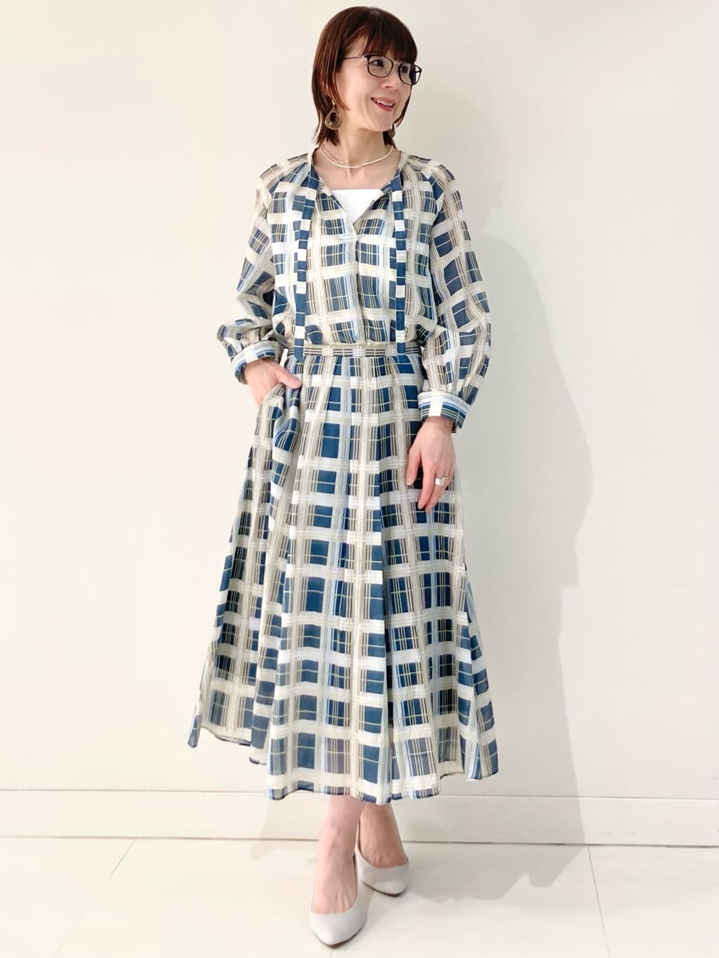 身長:161㎝,着用サイズ:M(38)サイズ