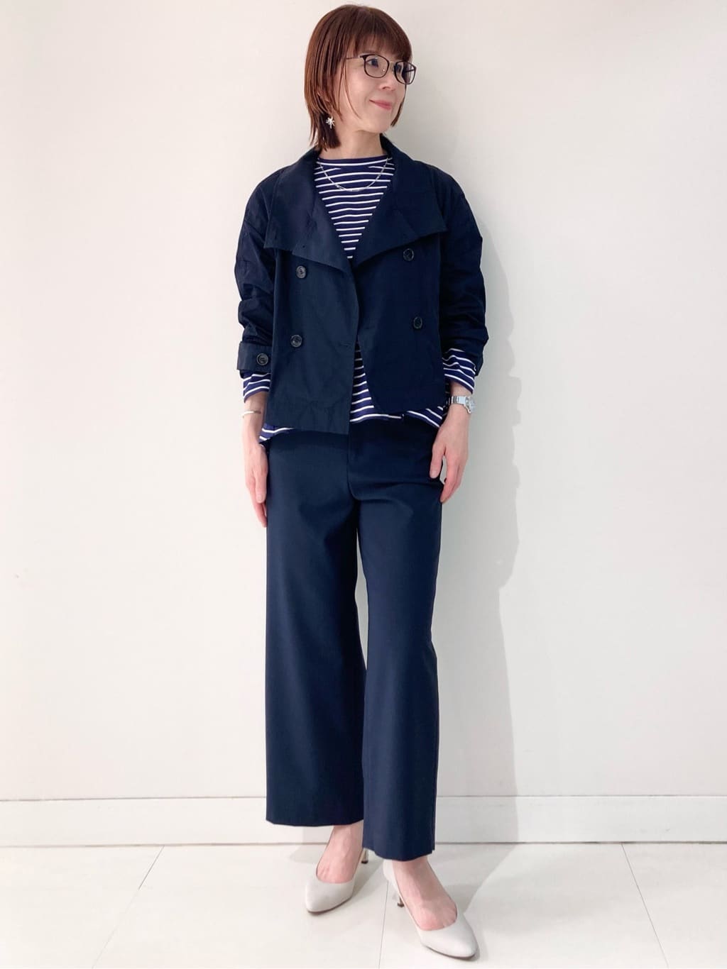 身長:161㎝,着用サイズ:M(38)サイズ