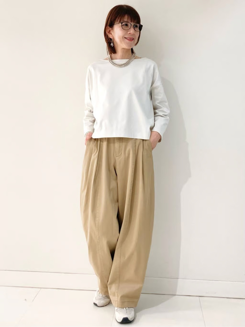 身長:161㎝,着用サイズ:M(38)サイズ